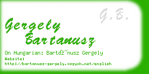 gergely bartanusz business card